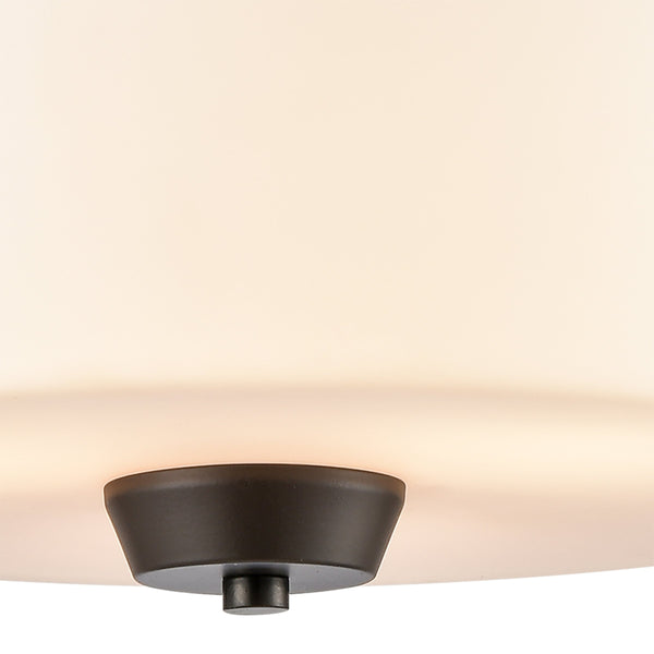 Thomas Lighting Winslow Three Light Pendant with Opaque Glass Shades for Dining and Kitchen Islands Bronze CN310841
