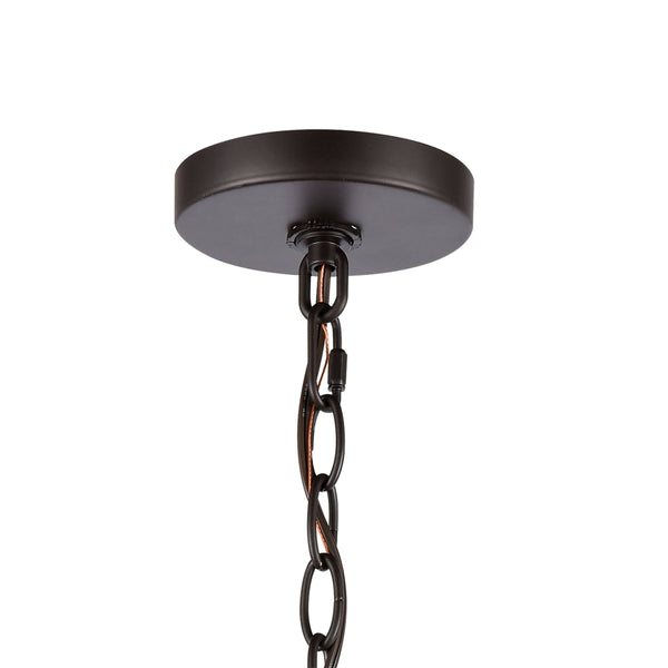 Thomas Lighting Calistoga Three Light Pendant Clear Glass Shades Metal Frame for Kitchen Islands Bronze CN320341