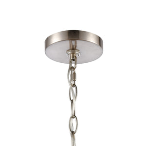 Thomas Lighting Calistoga Three Light Pendant Clear Glass Shades Metal Frame for Kitchen Islands Nickel CN320342