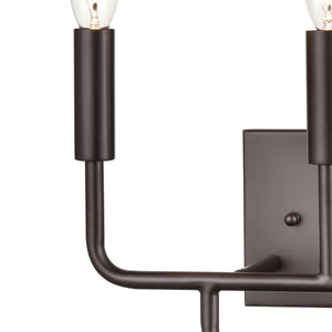 Thomas Lighting Park Slope Three Light Vanity Bar Hardwired Curved Metal Rods for Bathroom Walls Bronze 13 inches CN330311