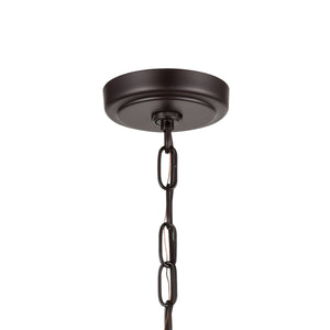 Thomas Lighting Park Slope Four Arm Open Pendant Light Sculptural Metal Rods for Dining or Entryway Bronze 15.75 inches CN330441