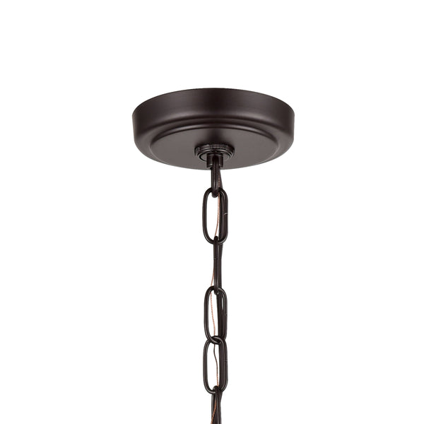 Thomas Lighting Park Slope Four Arm Open Pendant Light Sculptural Metal Rods for Dining or Entryway Bronze 15.75 inches CN330441