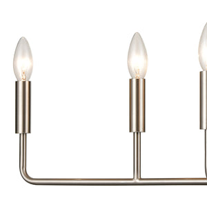 Thomas Lighting Park Slope Four Arm Open Pendant Light Sculptural Metal Rods for Dining or Entryway Nickel 31 inches CN330622