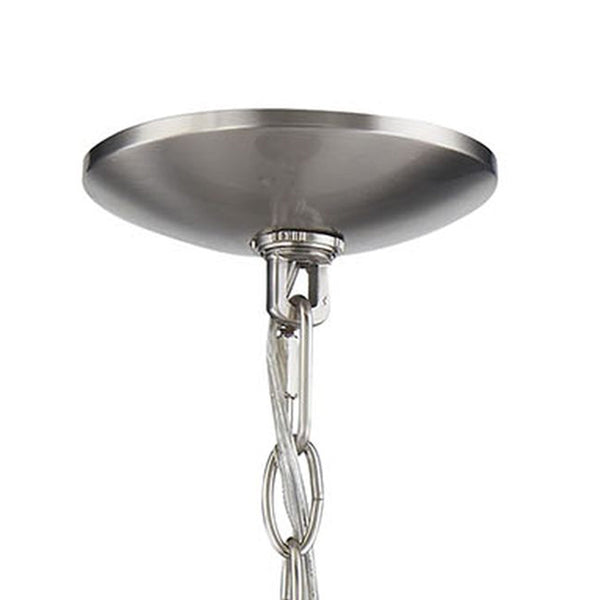 Thomas Lighting Meadowview 3 Light Candle Style Metal Chandelier for Modern Dining and Entryway Nickel 28 inches CN340422