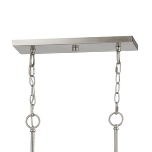 Thomas Lighting Lexington Five Light Metal Chandelier with Curved Arms for Dining and Entryway 48 inches Nickel CN340822