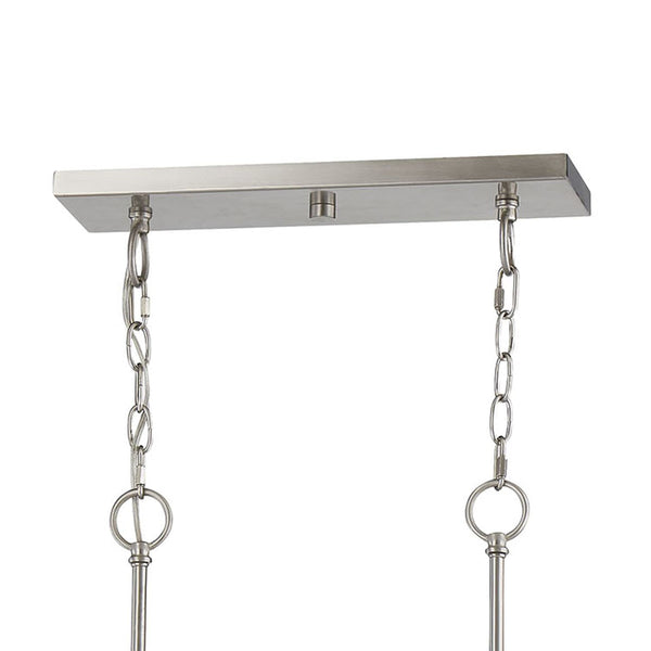 Thomas Lighting Lexington Five Light Metal Chandelier with Curved Arms for Dining and Entryway 48 inches Nickel CN340822