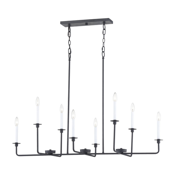 Thomas Lighting Lexington Five Light Metal Chandelier with Curved Arms for Dining and Entryway 48 inches Black CN340826