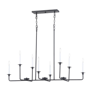 Thomas Lighting Lexington Five Light Metal Chandelier with Curved Arms for Dining and Entryway 48 inches Black CN340826