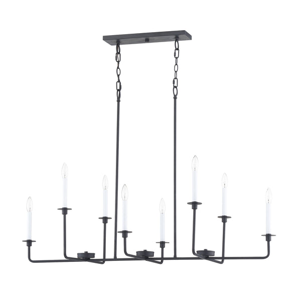 Thomas Lighting Lexington Five Light Metal Chandelier with Curved Arms for Dining and Entryway 48 inches Black CN340826