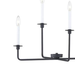 Thomas Lighting Lexington Five Light Metal Chandelier with Curved Arms for Dining and Entryway 48 inches Black CN340826