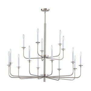 Thomas Lighting Lexington Five Light Metal Chandelier with Curved Arms for Dining and Entryway 46 inches Nickel CN3415822
