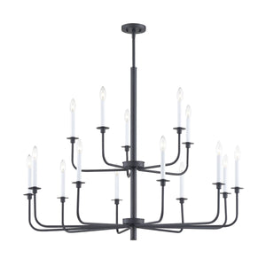 Thomas Lighting Lexington Five Light Metal Chandelier with Curved Arms for Dining and Entryway 46 inches Black CN3415826