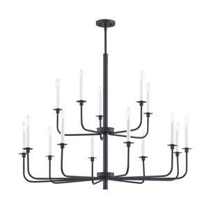 Thomas Lighting Lexington Five Light Metal Chandelier with Curved Arms for Dining and Entryway 46 inches Black CN3415826