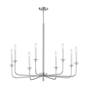 Thomas Lighting Lexington Five Light Metal Chandelier with Curved Arms for Dining and Entryway 38 inches Nickel CN341822