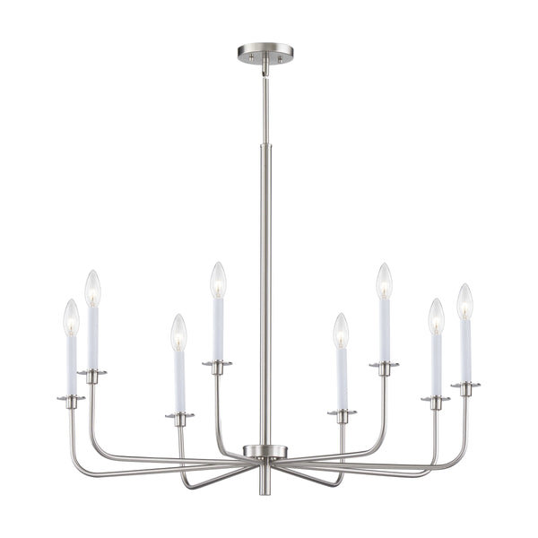 Thomas Lighting Lexington Five Light Metal Chandelier with Curved Arms for Dining and Entryway 38 inches Nickel CN341822