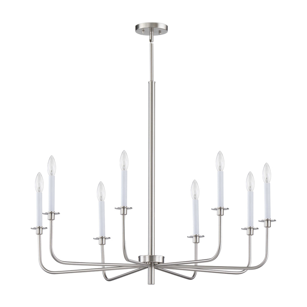 Thomas Lighting Lexington Five Light Metal Chandelier with Curved Arms for Dining and Entryway 38 inches Nickel CN341822
