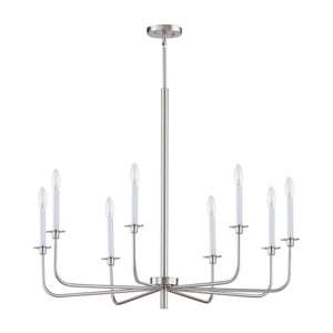Thomas Lighting Lexington Five Light Metal Chandelier with Curved Arms for Dining and Entryway 38 inches Nickel CN341822
