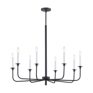 Thomas Lighting Lexington Five Light Metal Chandelier with Curved Arms for Dining and Entryway 38 inches Black CN341826