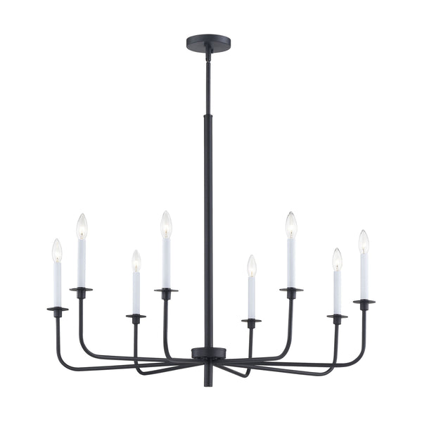 Thomas Lighting Lexington Five Light Metal Chandelier with Curved Arms for Dining and Entryway 38 inches Black CN341826