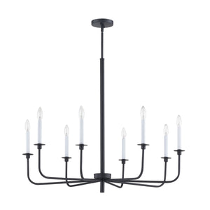 Thomas Lighting Lexington Five Light Metal Chandelier with Curved Arms for Dining and Entryway 38 inches Black CN341826