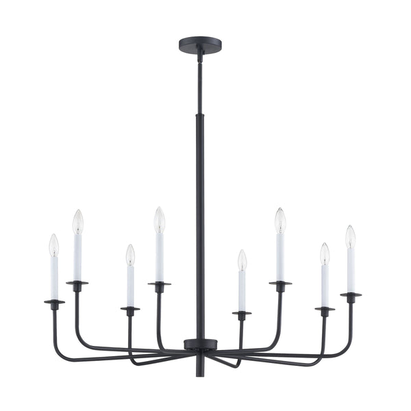 Thomas Lighting Lexington Five Light Metal Chandelier with Curved Arms for Dining and Entryway 38 inches Black CN341826