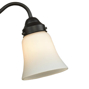 Thomas Lighting Califon Two Light Vanity Bar with Arched Arms and Tapered Glass Shades for Bathrooms Bronze 23 inches CN570411