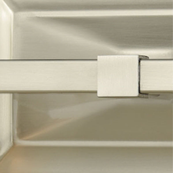 Thomas Lighting Sinclair Two Light Vanity Bar Frosted Glass Shades Brushed Nickel Bathroom Wall Fixture CN573211