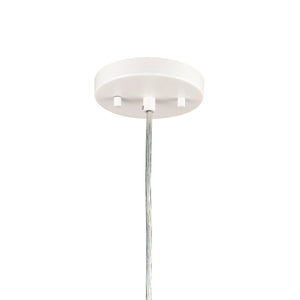 Thomas Lighting Chelsea Craftsman Mini Pendant Light with Metal Dome Shade for Kitchen or Dining White CN700154
