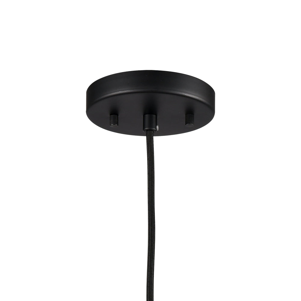Thomas Lighting Chelsea Craftsman Mini Pendant Light with Metal Dome Shade for Kitchen or Dining Black CN700156