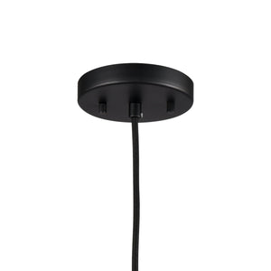 Thomas Lighting Chelsea Craftsman Mini Pendant Light with Metal Dome Shade for Kitchen or Dining Black CN700156