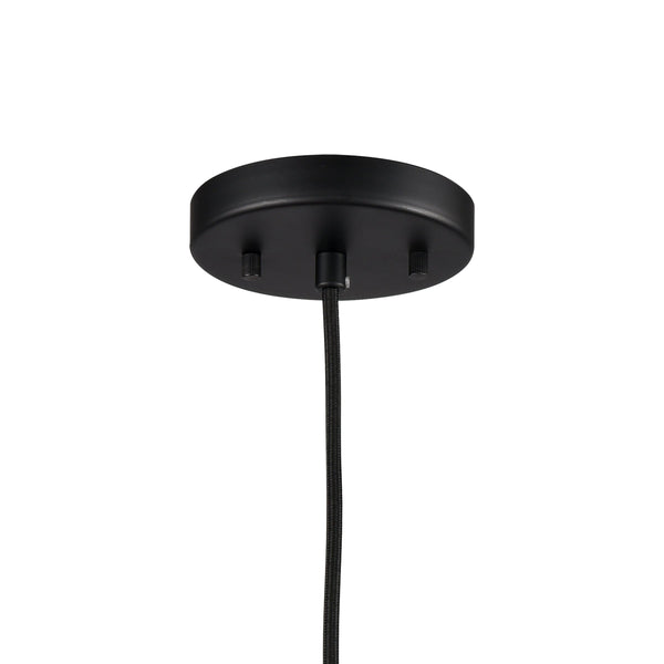 Thomas Lighting Chelsea Craftsman Mini Pendant Light with Metal Dome Shade for Kitchen or Dining Black CN700156