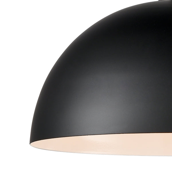 Thomas Lighting Chelsea Craftsman Mini Pendant Light with Metal Dome Shade for Kitchen or Dining Black CN700156