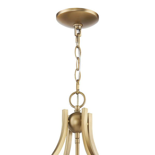 Thomas Lighting Prescott 8-Light Matte Metal Chandelier with Tiered Arms for Dining and Entryway Brass CN700818