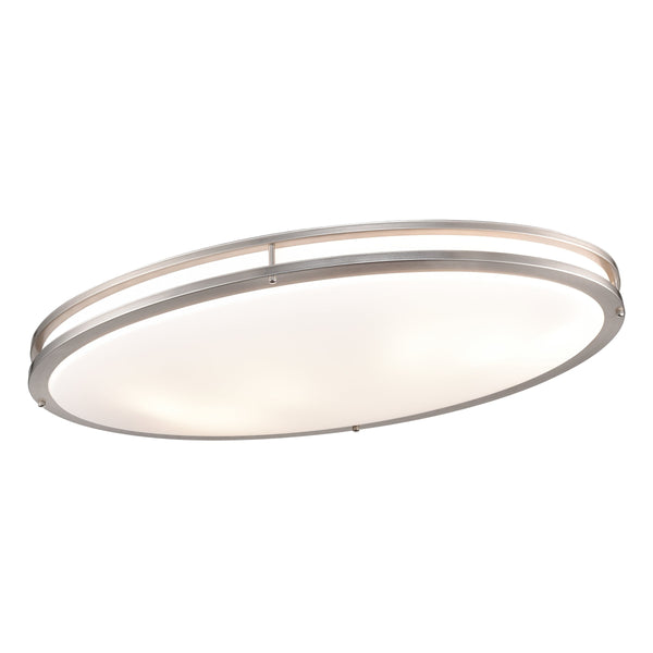 Thomas Lighting Clarion Architectural LED Flush Mount with Glass Diffuser for Modern Interiors Nickel 32.5 inches CN705378