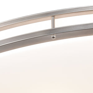 Thomas Lighting Clarion Architectural LED Flush Mount with Glass Diffuser for Modern Interiors Nickel 32.5 inches CN705378