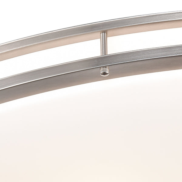 Thomas Lighting Clarion Architectural LED Flush Mount with Glass Diffuser for Modern Interiors Nickel 32.5 inches CN705378