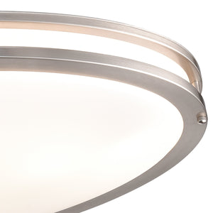 Thomas Lighting Clarion Architectural LED Flush Mount with Glass Diffuser for Modern Interiors Nickel 32.5 inches CN705378