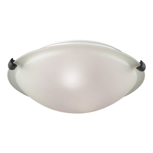 Thomas Lighting Sunglow Brushed Nickel Flush Mount with White Dome Glass Shade for Bedroom or Hallway 13 inches CN734299