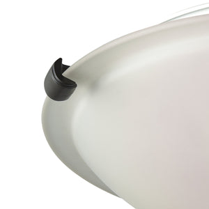 Thomas Lighting Sunglow Brushed Nickel Flush Mount with White Dome Glass Shade for Bedroom or Hallway 13 inches CN734299