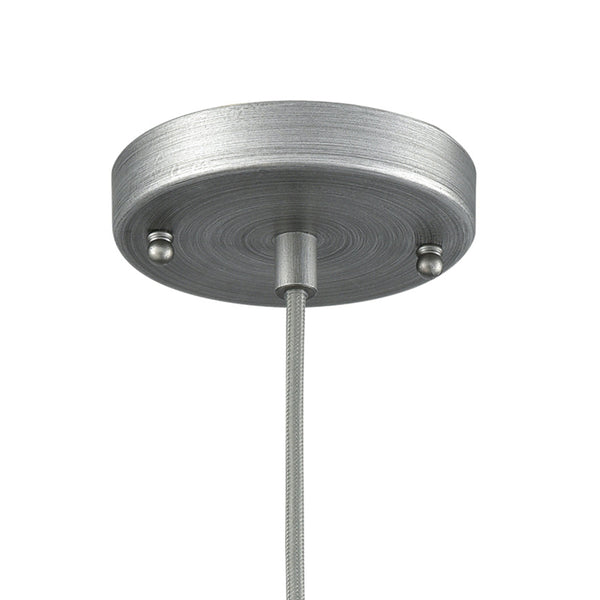 Thomas Lighting Classic Dome Pendant Light Hand-Finished Industrial Style for Kitchen or Dining Rooms Silver CN770148