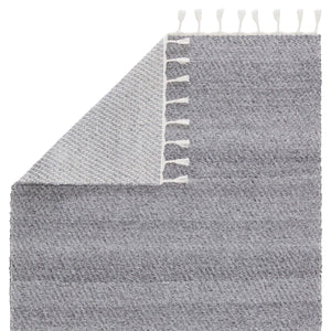 Jaipur Living Jaipur Living Encanto Handwoven Recycled Pet Indoor Outdoor Rug with Tassel Fringe Gray 5'X8' RUG149548