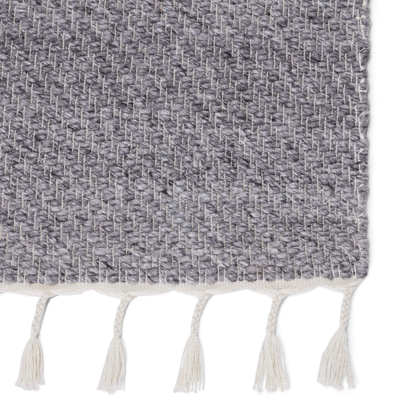 Jaipur Living Jaipur Living Encanto Handwoven Recycled Pet Indoor Outdoor Rug with Tassel Fringe Gray 5'X8' RUG149548