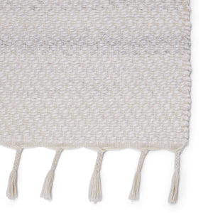 Jaipur Living Jaipur Living Encanto Handwoven Recycled Pet Indoor Outdoor Rug with Tassel Fringe White 9'X12' RUG149550