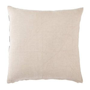 Jaipur Living Nikki Chu Jaipur Living Embroidered Linen Geometric Pillow Cover for Sofas and Accent Chairs Gray PLC101484