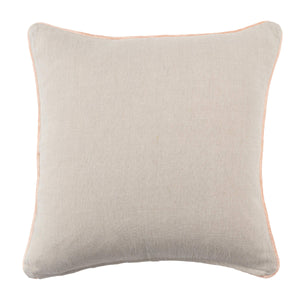 Jaipur Living Nikki Chu Jaipur Living Embroidered Linen Geometric Pillow Cover for Sofas and Accent Chairs Beige PLC101485