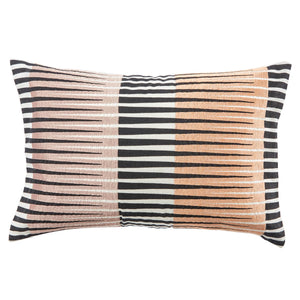 Jaipur Living Nikki Chu Jaipur Living Geometric Linen Lumbar Pillow Cover Blush Black Modern PLC102027