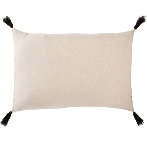 Jaipur Living Nikki Chu Fala Linen Lumbar Pillow Bohemian Geometric Tassels Sofa Accent Decor Poly Fill PLW102988