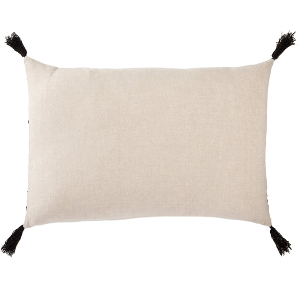 Jaipur Living Nikki Chu Fala Linen Lumbar Pillow Bohemian Geometric Tassels Sofa Accent Decor Poly Fill PLW102988