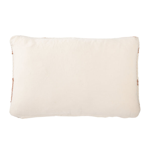 Jaipur Living Nikki Chu Geometric Lumbar Pillow Cover Wool Cotton Blend with Metallic Faux Leather PLC102038