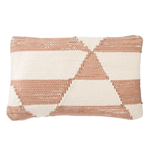 Jaipur Living Nikki Chu Cosmic Lumbar Pillow Metallic Faux Leather Geometric Cotton Wool Blend Down PLW103036